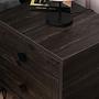 Luna Nightstand Wood Veneer Dark Brown 3
