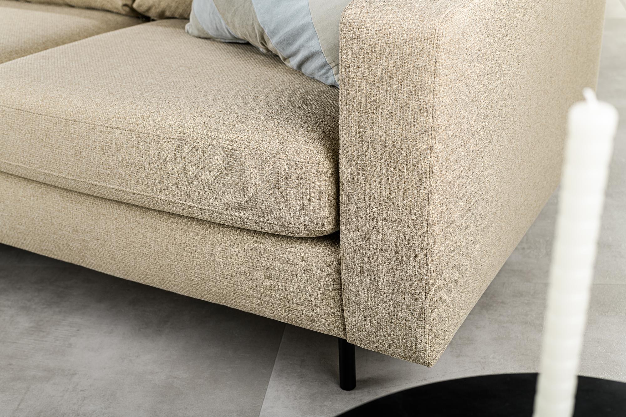 Sofa 3-Sitzer Chaiselongue Links Rechts Dillon Creme 6