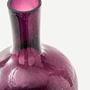 Gecrackelte Kugelvase Glas Dunkellila 3
