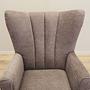 Armlehnsessel Textil Grau 8