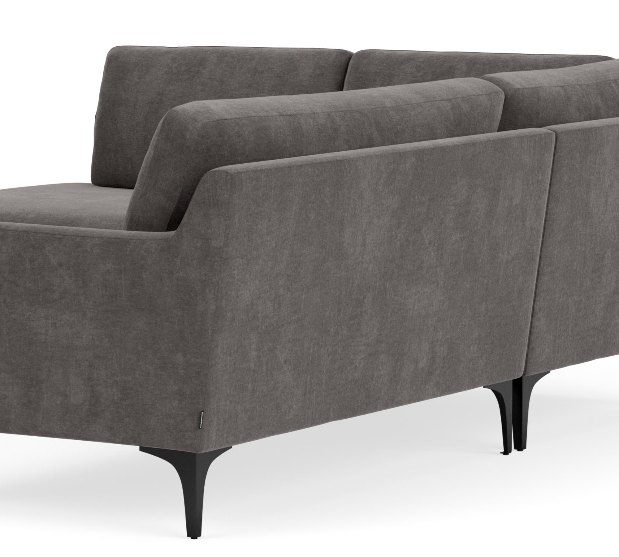 Astha Sofa Récamiere Links Danny Steel Grey 4