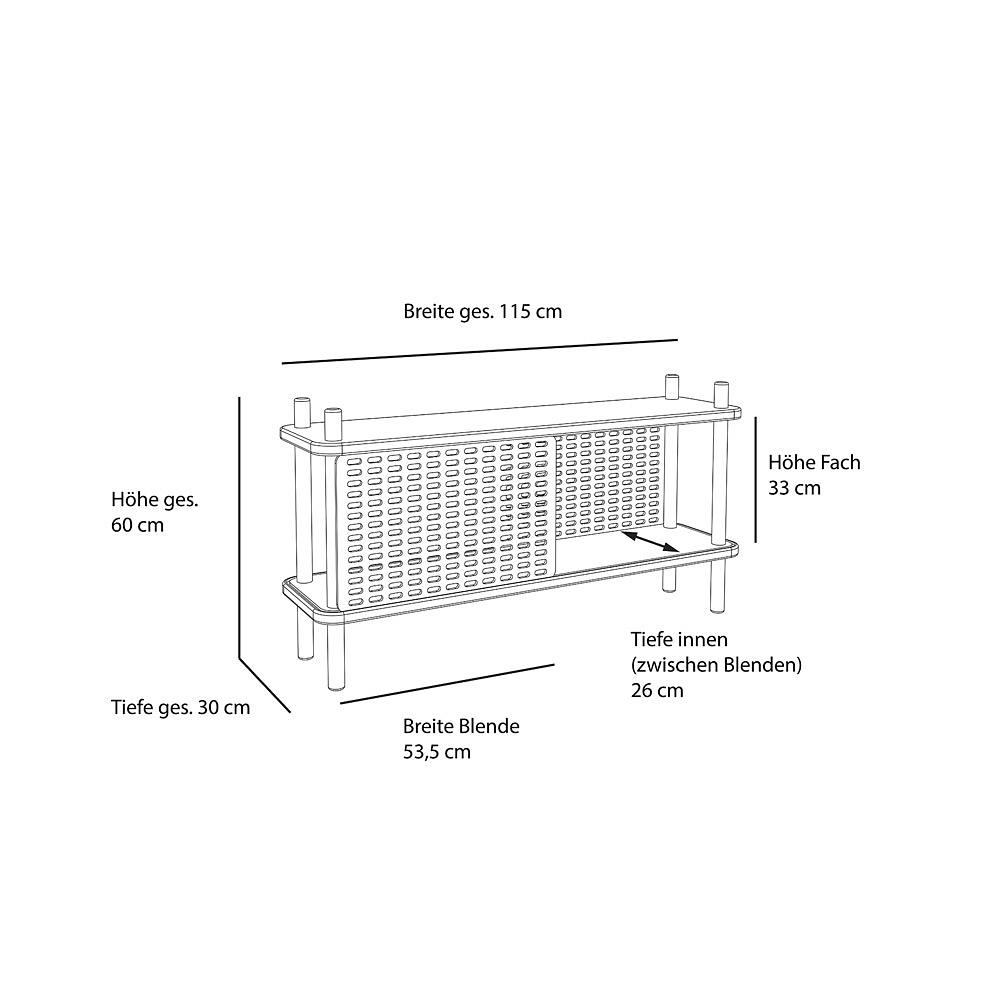 Blendend 1 Regal Eschenholz Braun 2