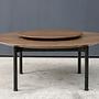 Crawford Couchtisch Walnuss Ø 90cm 6