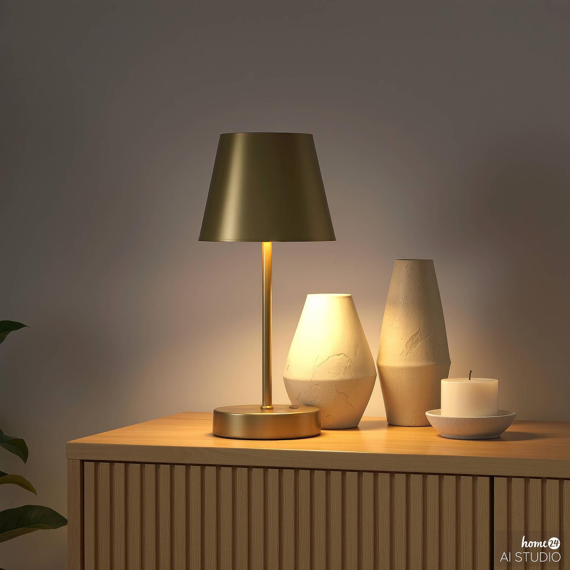 Dros Cordless Table Lamp Dimmable Gold 4