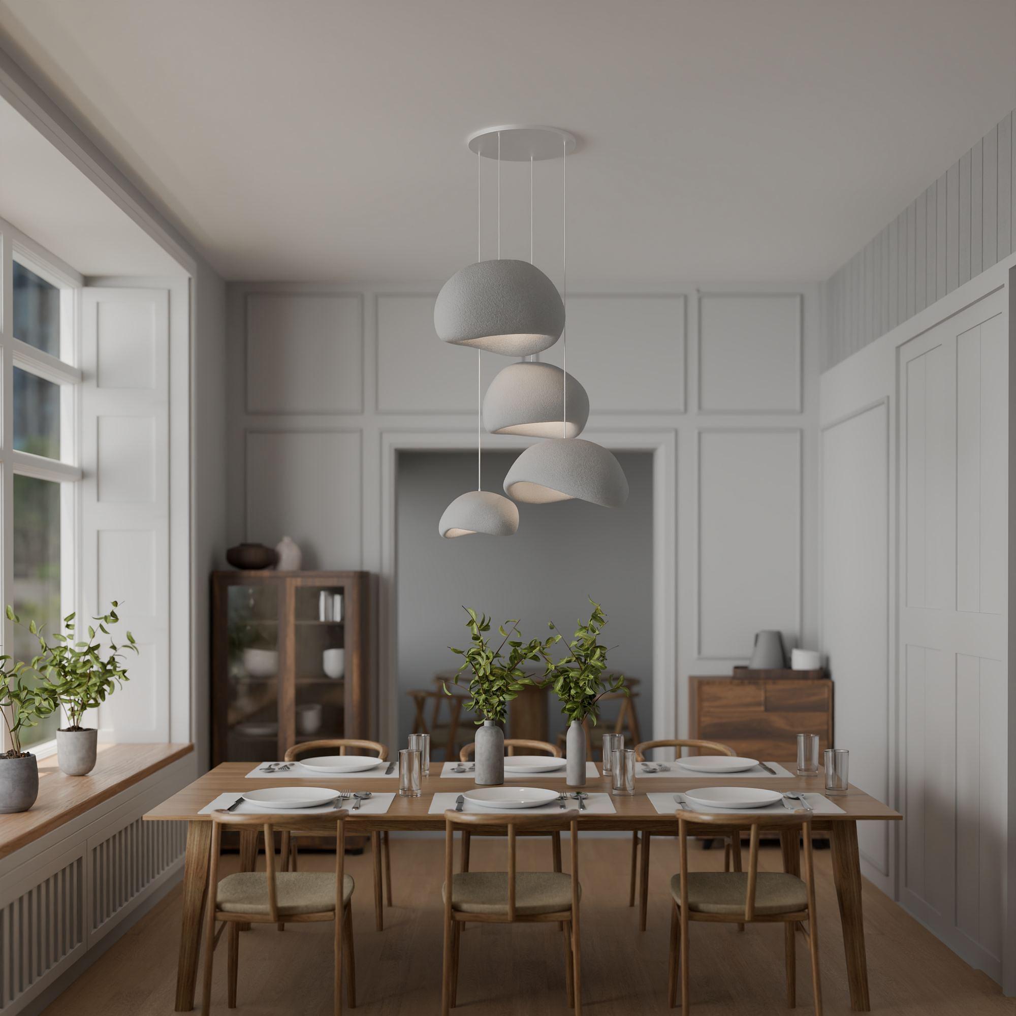 4-Flammig Wabi Sabi Sabi Glows Pendelleuchte Beton Grau 4