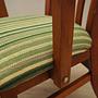 Vintage Sedia con braccioli Legno di teak Tessuto Marrone Anni '70 14