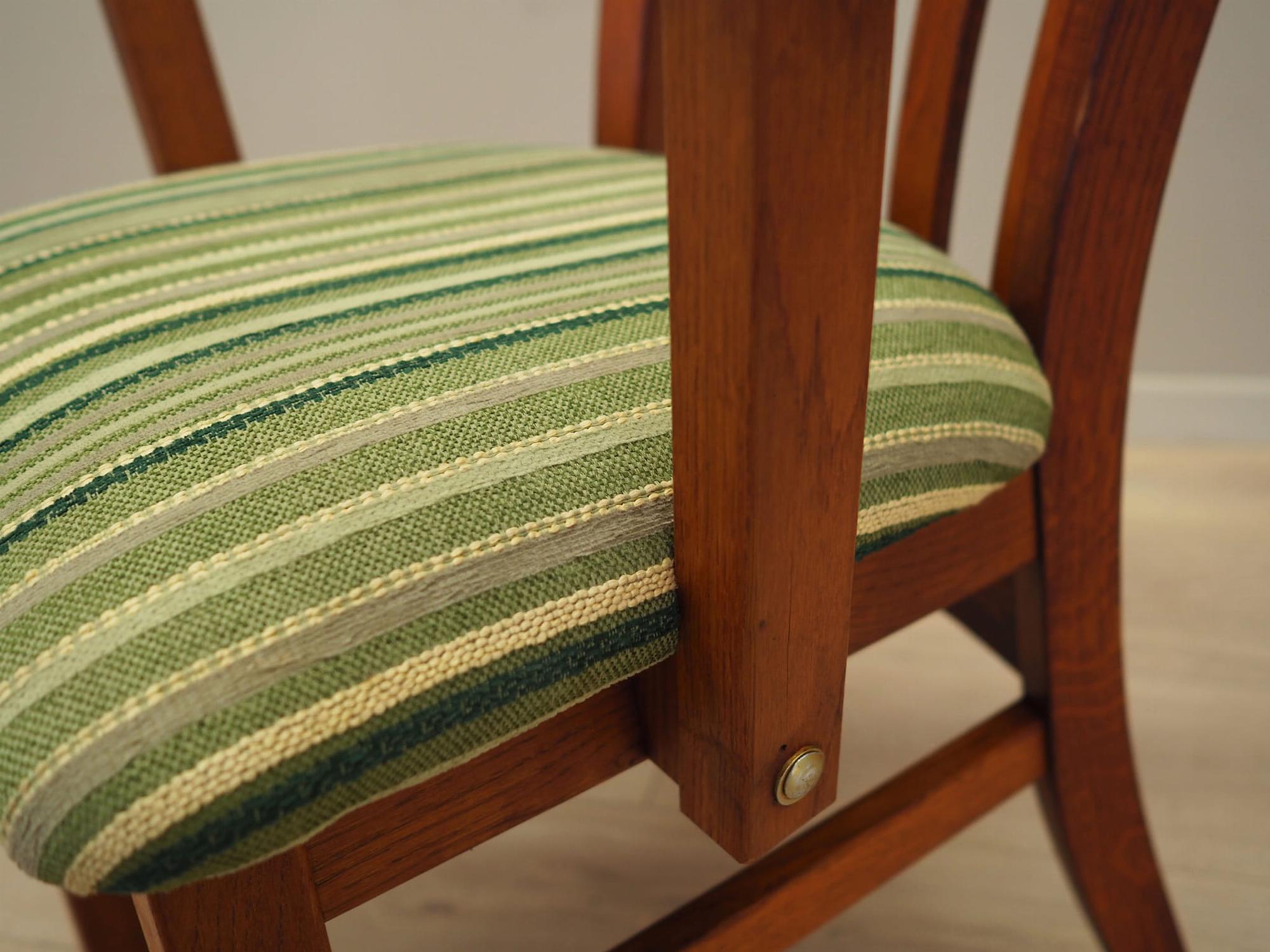Vintage armchair Teak wood Textile Brown 1970s 14