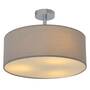 3-light ceiling lamp Cotton fabric Steel Gray 0