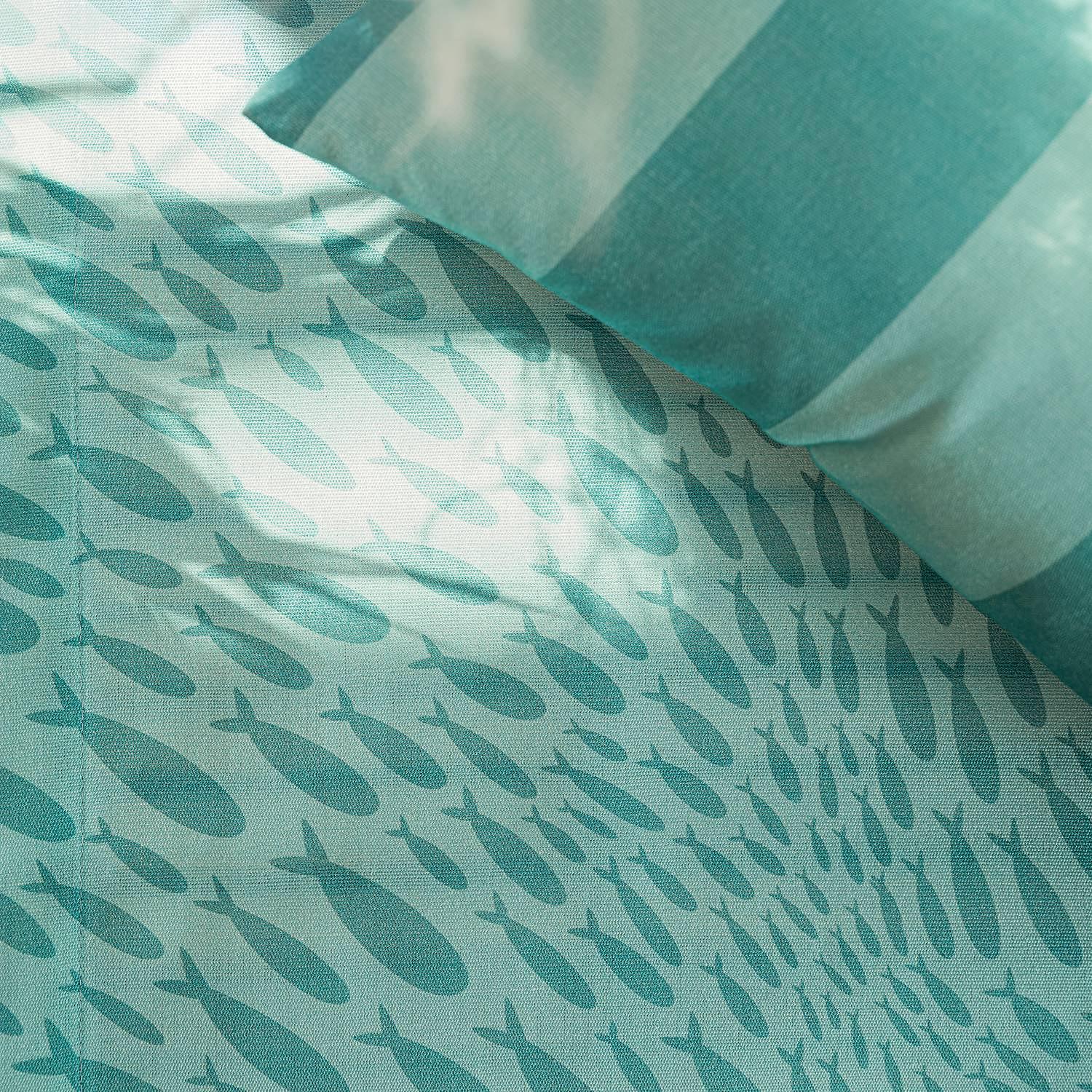 Tischläufer Haiti Fische Polyacryl Dralon Türkis 1