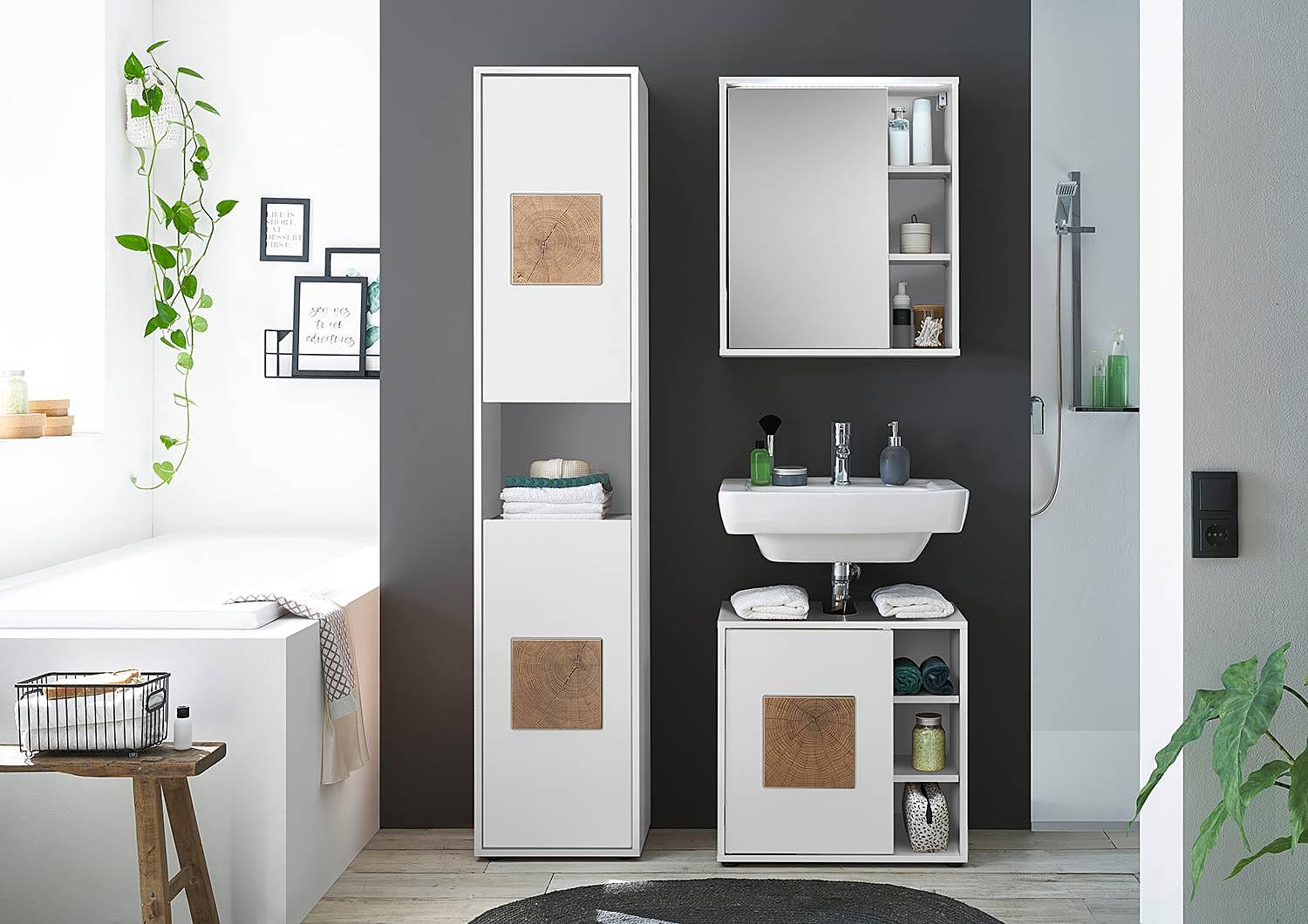 Spiegelschrank Astris Matt Weiß 3