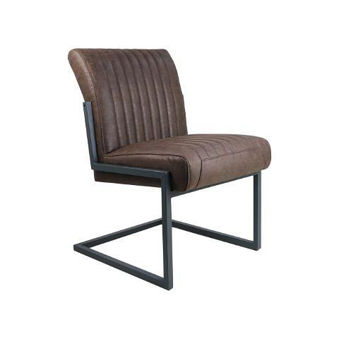 Texas Esszimmerstuhl Leder Metall 1