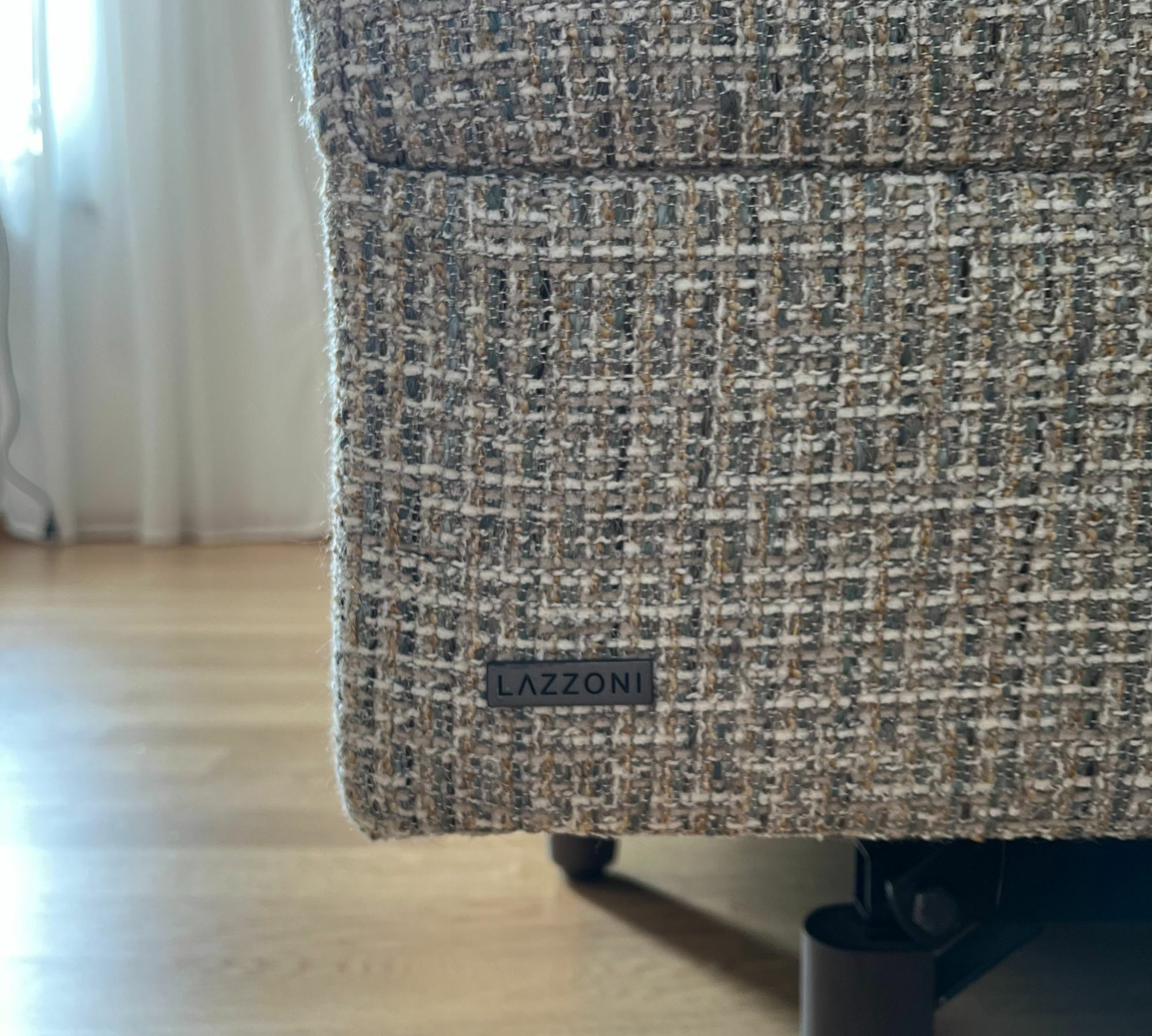 Sofa 2-Sitzer Schlaffunktion Webstoff Beige  4