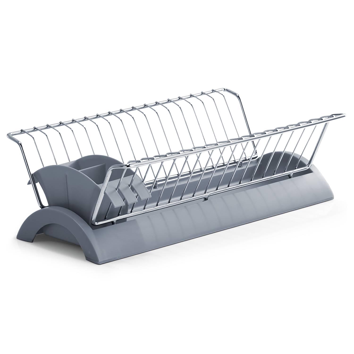 Box Dish Drying Rack Metal Grey 0