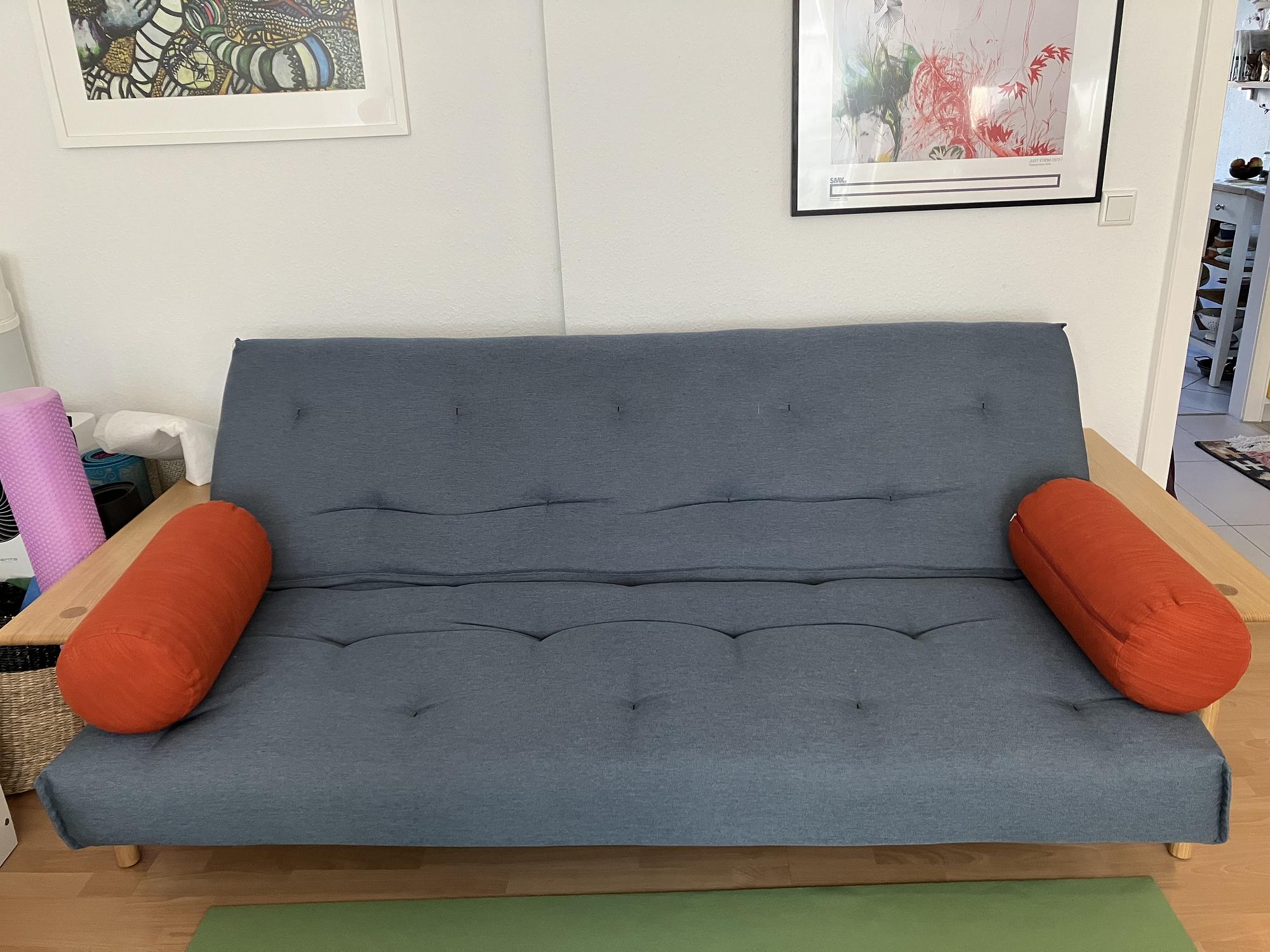 Baldar Schlafsofa Holz Blau 0