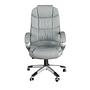 Office chair faux leather gray 1