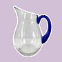 Große Karaffe 1980er Glas Kobalt Blau 0