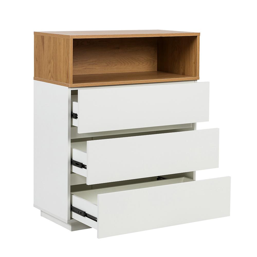 MELMO K Highboard Schrank Holz Weiß 1