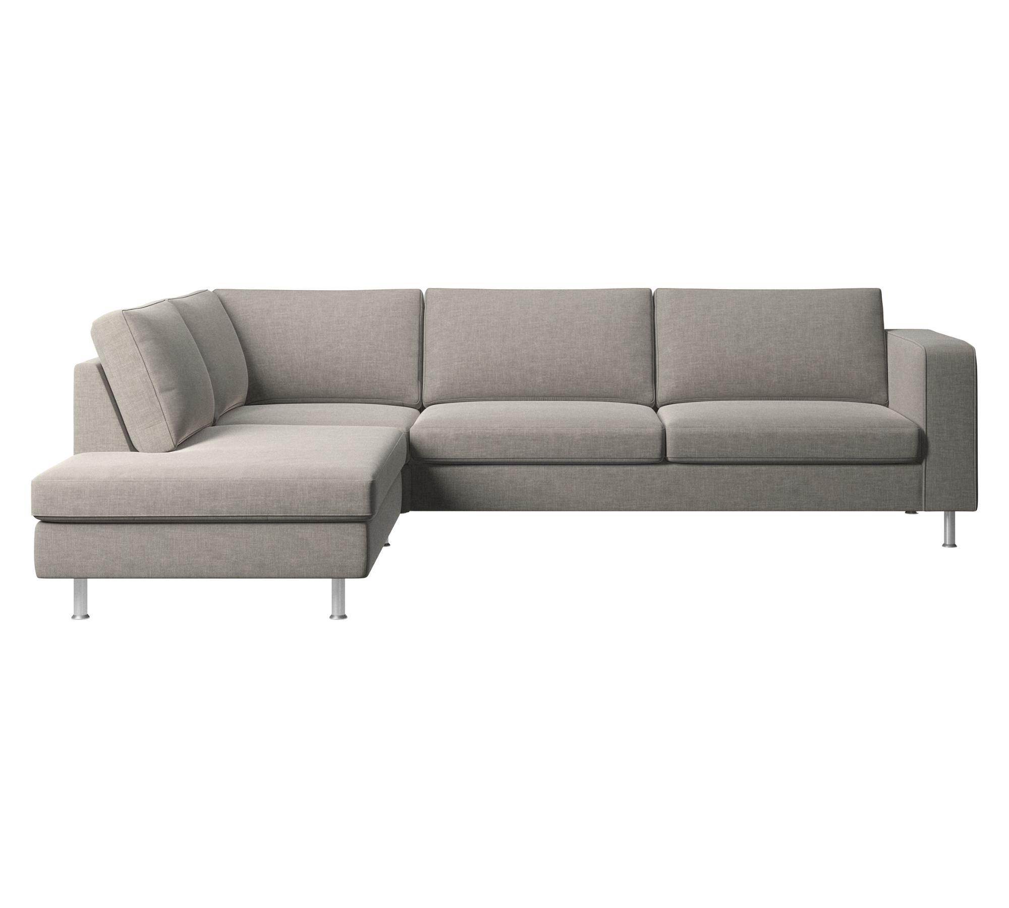 Indivi Sofa Récamiere Links Napoli-Stoff 2250 Silbergrau 0