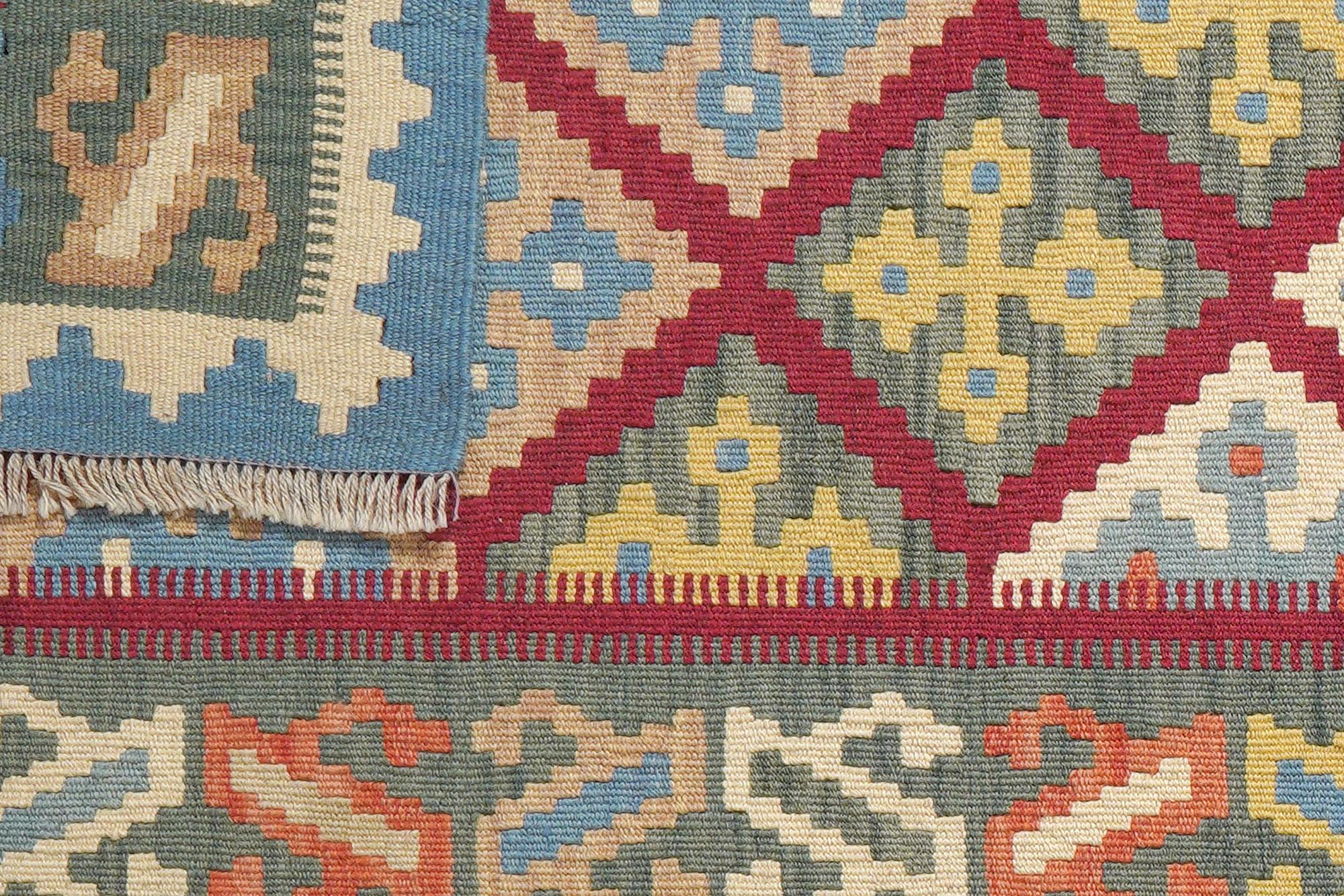 Kilim Gashgai Tappeto Lana Rosso 4