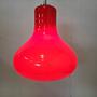 Vintage Hängelampe Glas Rot 4