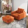 Hocker Aldo Samt Orange 4