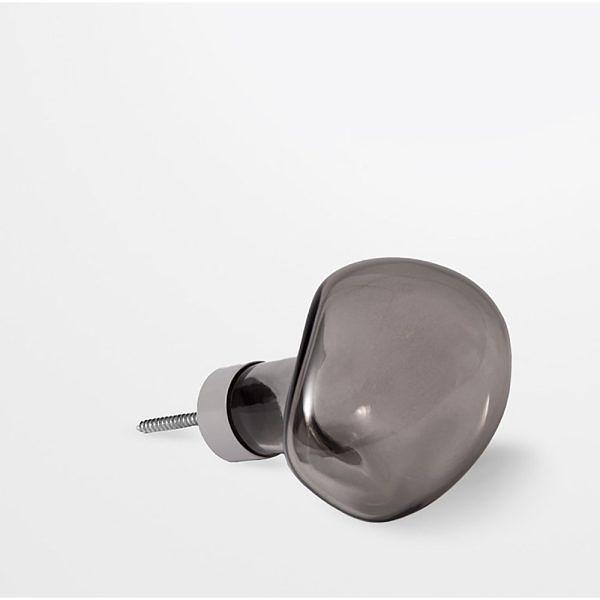 Bubble Wandhaken Klein Glas Grau 3