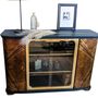 Glasvitrine Holz Braun Gold 5