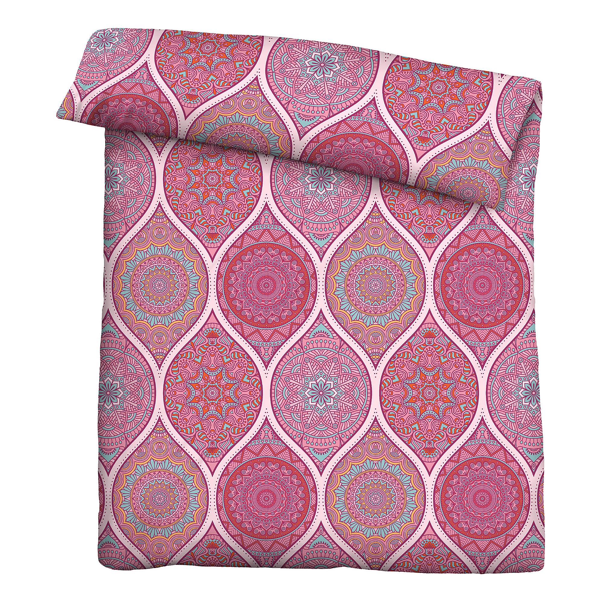 Ornament Bettwäsche Renforcé Rot 155 x 220 Kissen 80 x 80 3