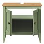 Belleria Typ B Waschbeckenunterschrank Massivholz Grün 3