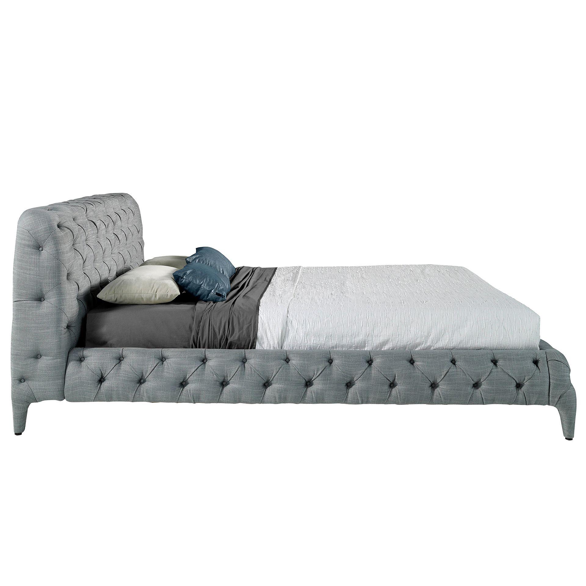 Polsterbett Textil Grau 6