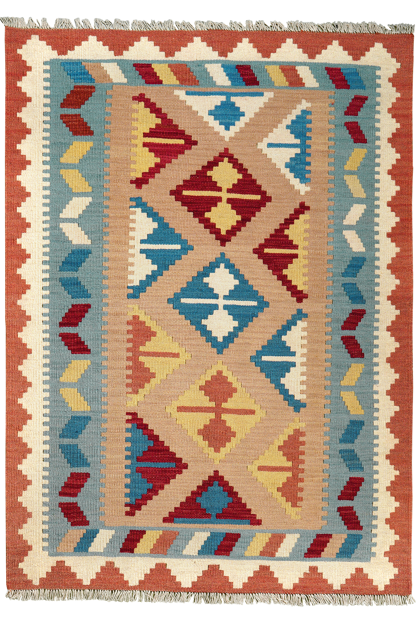 Kilim Gashgai Teppich Mehrfarbig 0