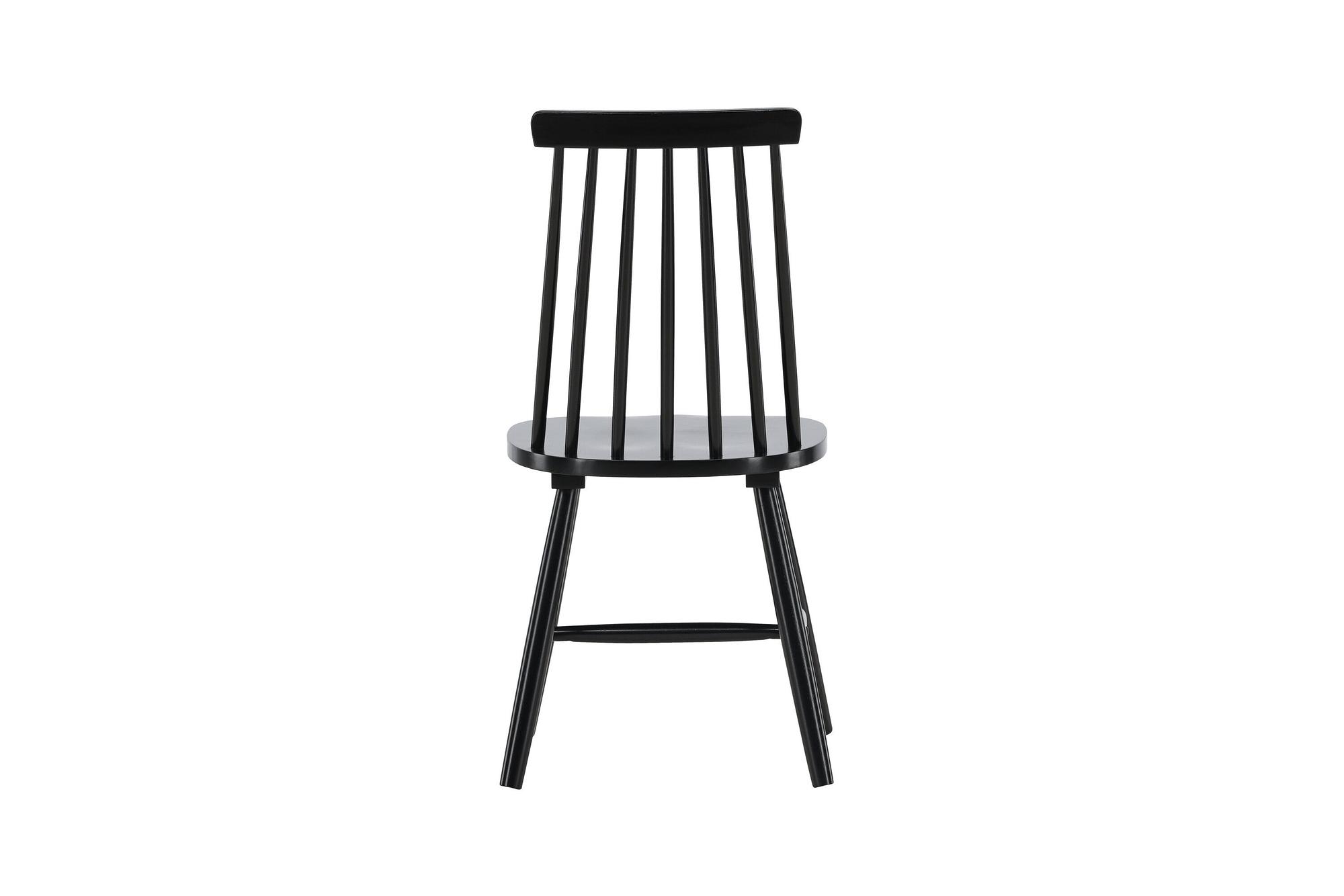 Lönneberga 2x Dining chair set Rubberwood Black 7