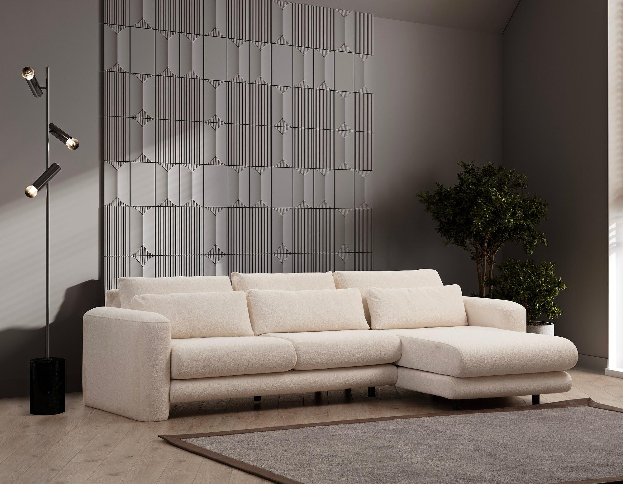 Lily Ecksofa Rechts Creme 1
