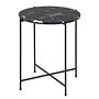 Carwile Beistelltisch Marmor Schwarz 42 cm 0