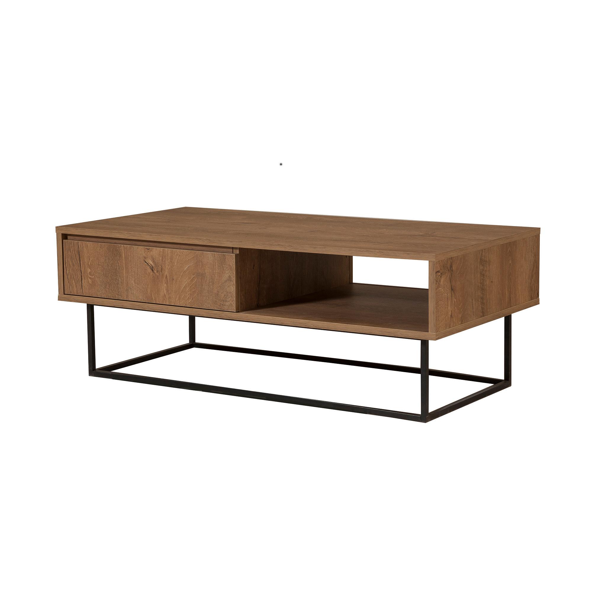 Coffee table wood veneer black 3