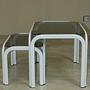 Couchtische 3er Set Vintage Metall Glas 1980er Jahre 4
