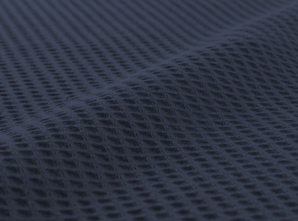Leichte Decke aus Waffelpiqué 100% Baumwolle Navy Single 1