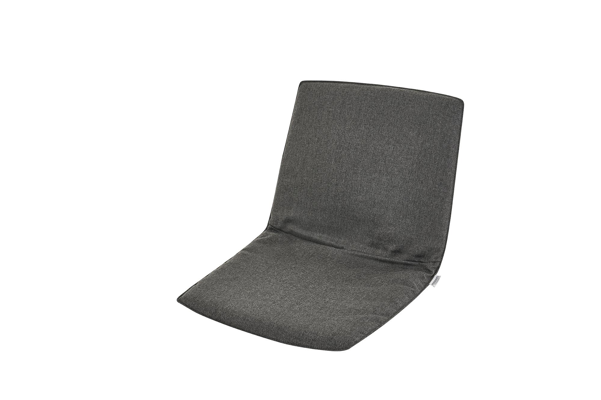Racket Sessel Edelstahl Schwarz mit Sitz-/Rückenpolster 2