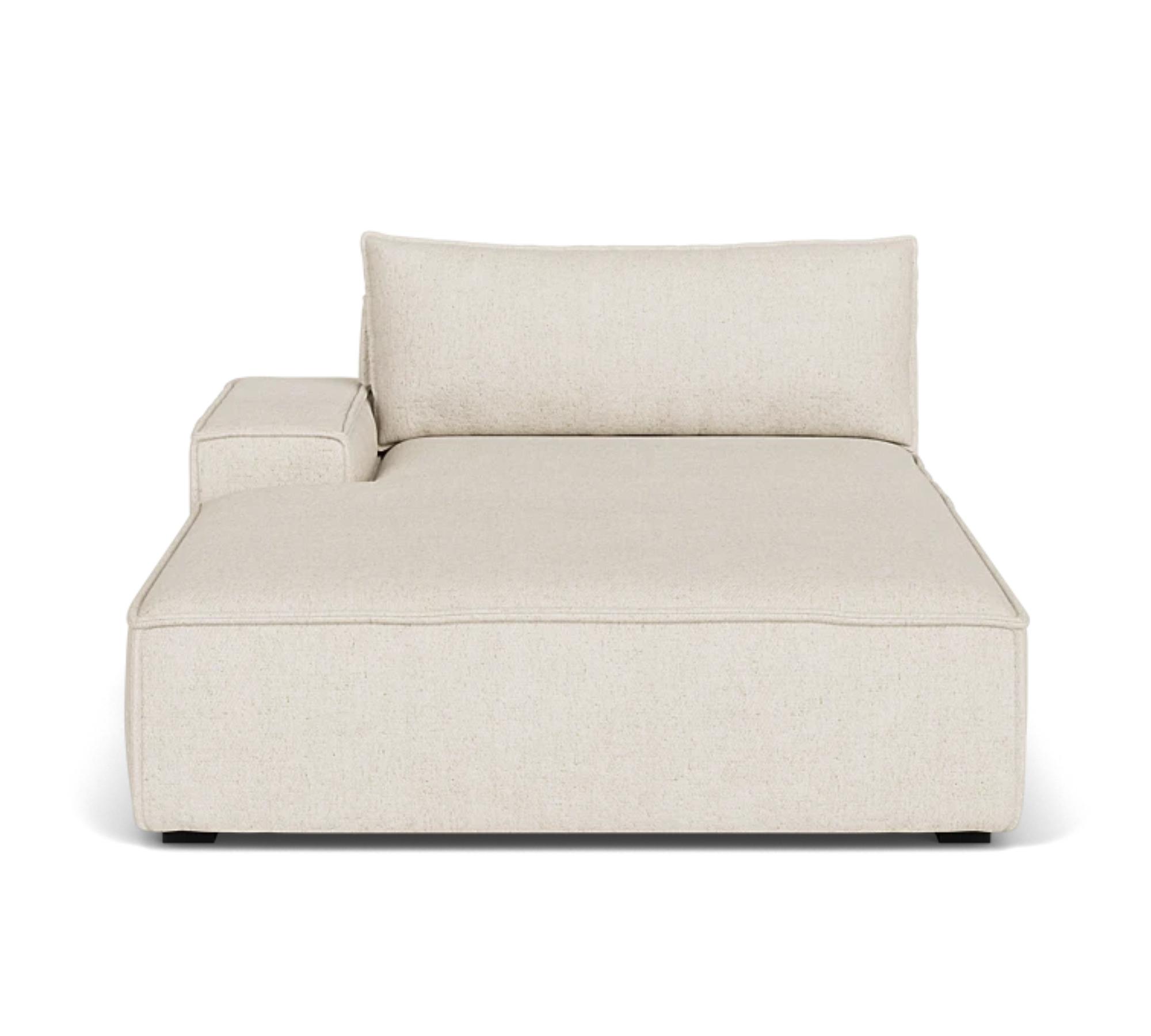 Daphne 1-seater chaise longue Left Moonlight Sand 1