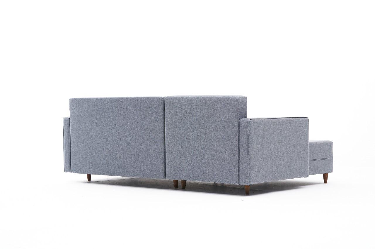 Aydam Schlafsofa Récamiere Links Blau 5