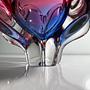 Vintage Vase Glas Cranberryrot 4
