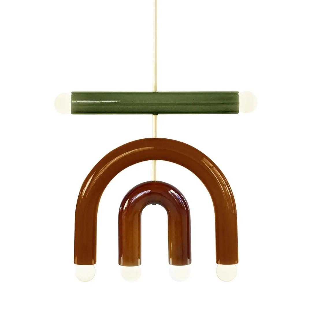 D1 Ceramic brass multicolor pendant lamp 0