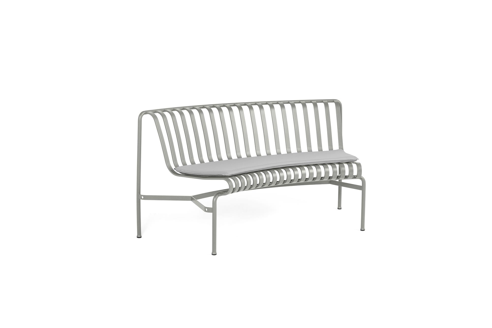 Palissade Park Dining Bench IN Auflage Grau 1