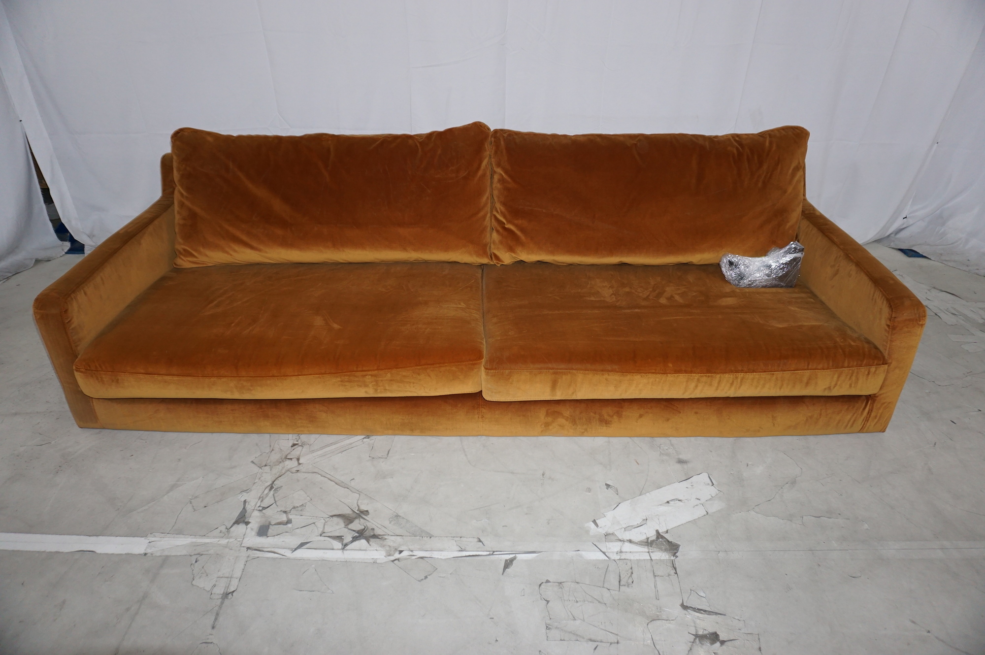 Astha 3-Sitzer Sofa Velours Matt Amber 8