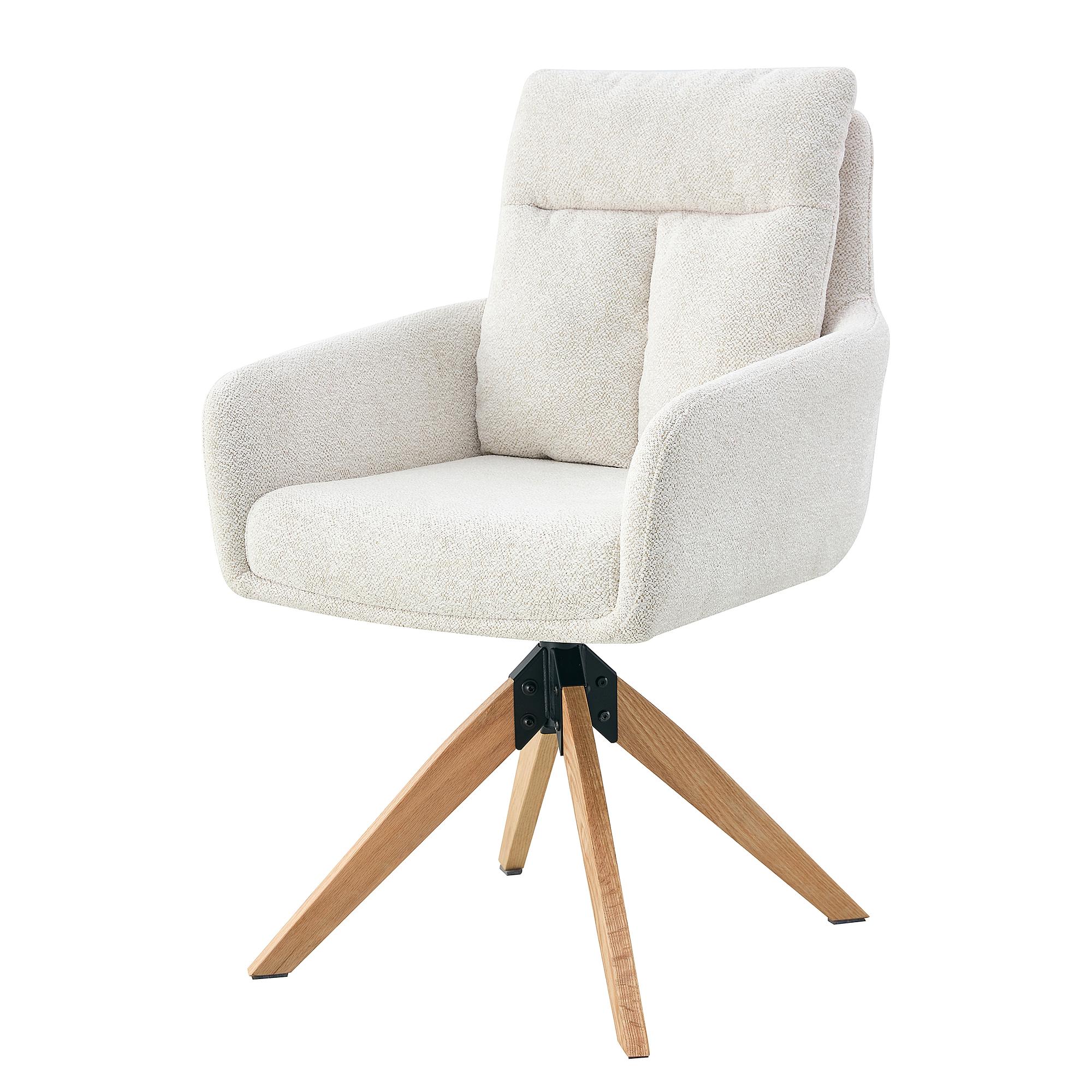 LOVIK Armchair Set of 2 Cream White 2