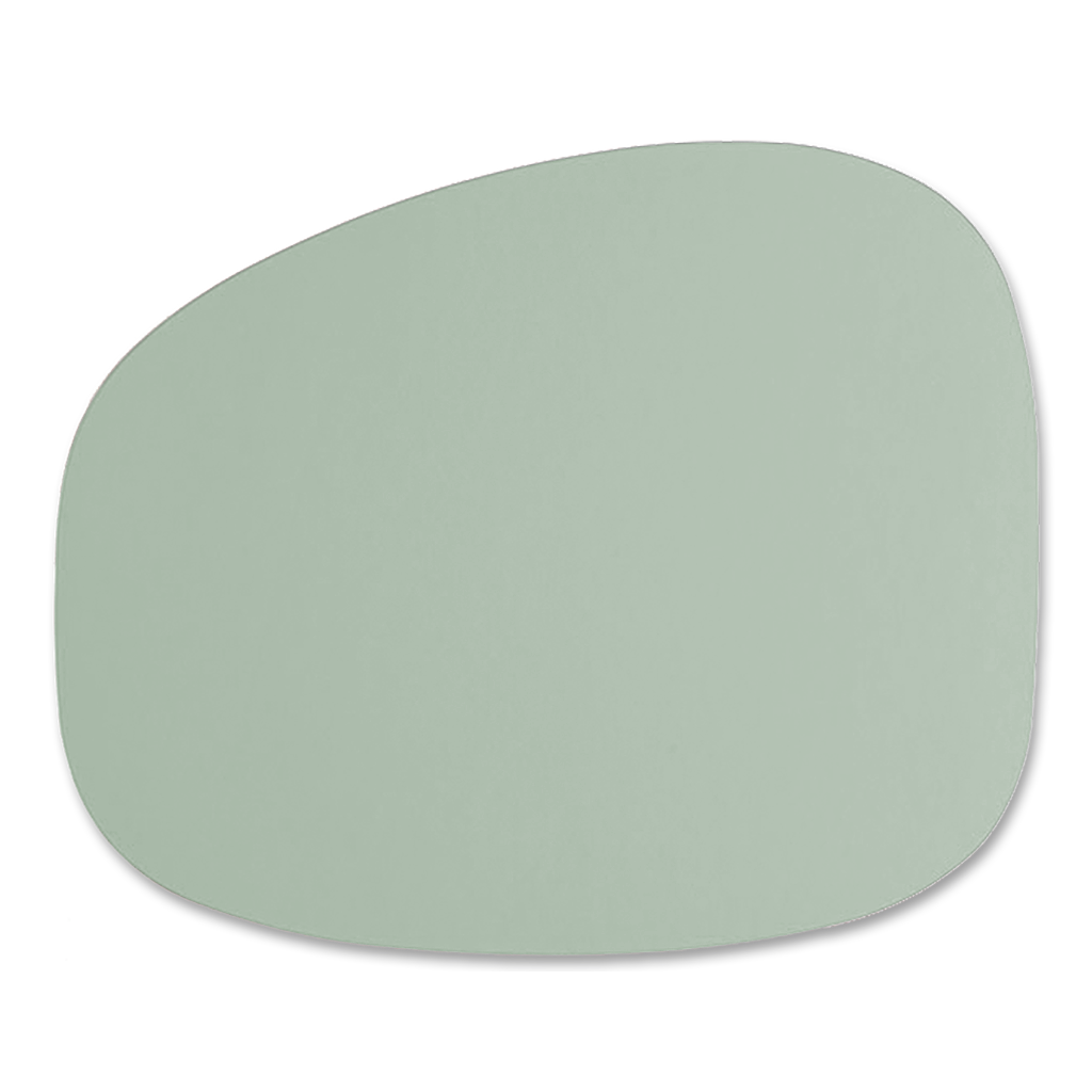 4x Stone Tischset 100% Recyceltes Leder Mint 2