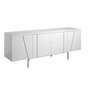Sideboard Holz Metall Weiß 2
