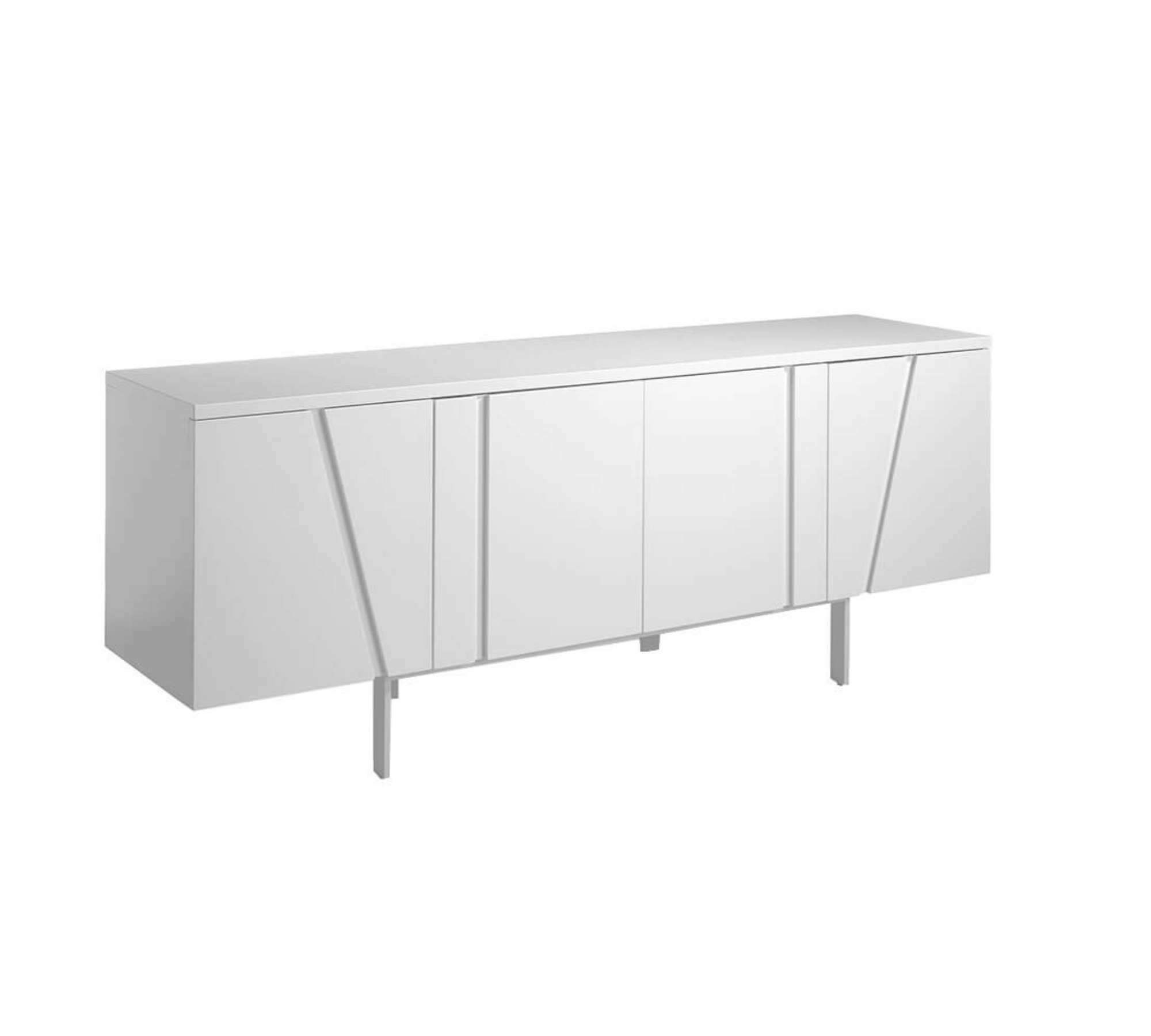 Sideboard Holz Metall Weiß 2