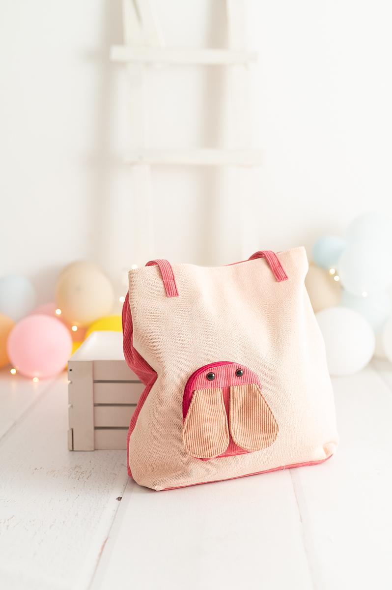 Ladybug bag cotton pink 1