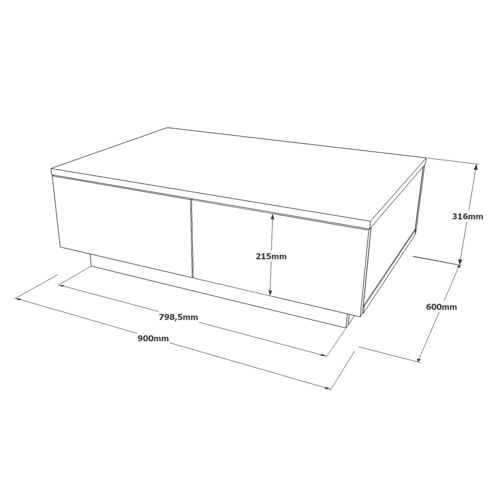 Leva Couchtisch Oak Weiß 9